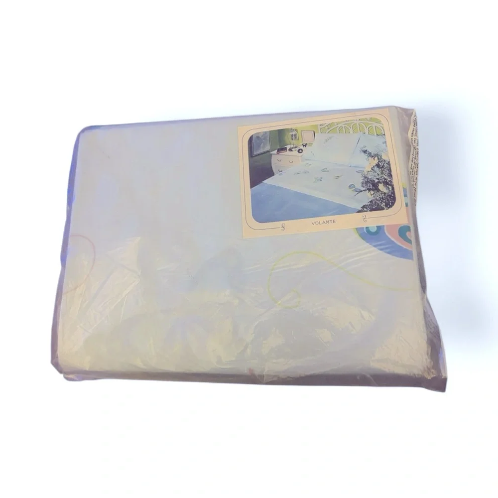Martex No-Iron Percale Vintage Full Flat Sheet Sealed in package-Light blue